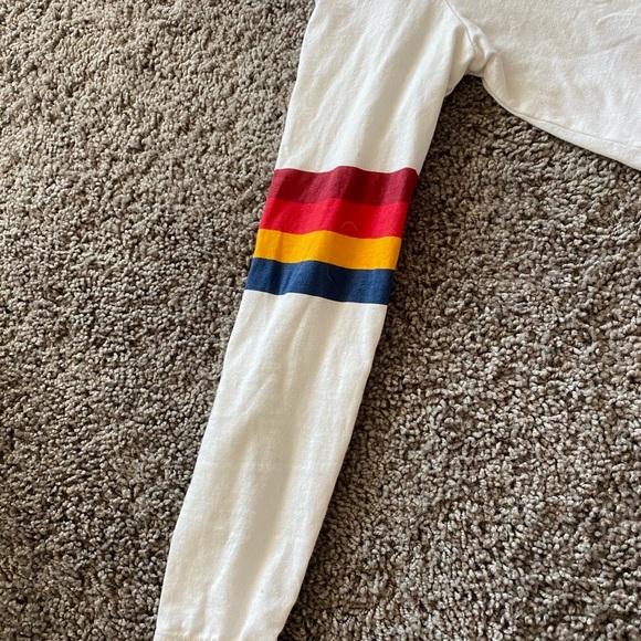 white long sleeve rainbow sleeve crop jacket - Picture 2 of 3